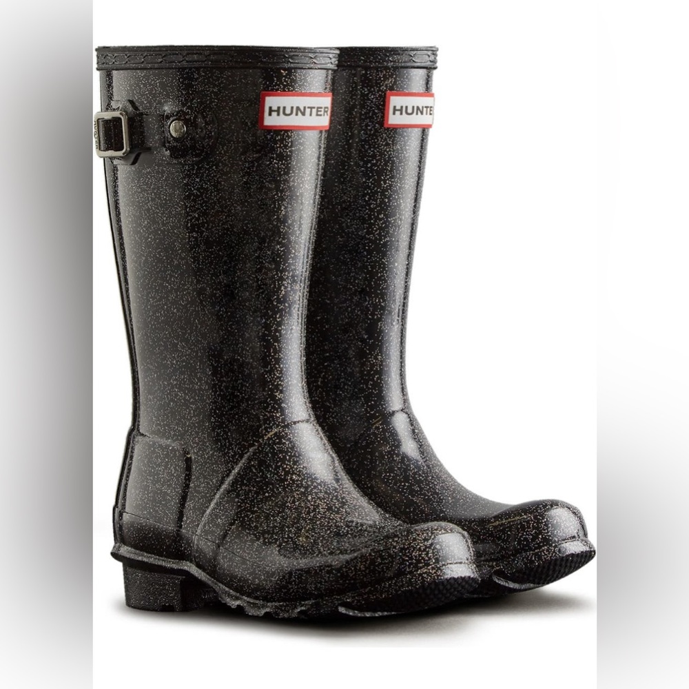 Hunter Girls Rain Boots Glitter Tall - Size 1